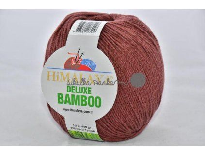 Příze De lux bamboo 38 hnědo-rezavá