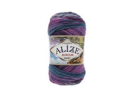 Příze Burkum batik 3366 fialovo-tyryksovo-šedá