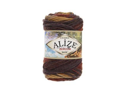 Příze Burkum batik 3379 hnědý melír