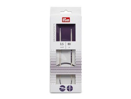 pletaci jehlice prym ergo 215803 ergonomicke plastove kruhove 1 kus delka 80cm velikost 3 5mm 91801 a