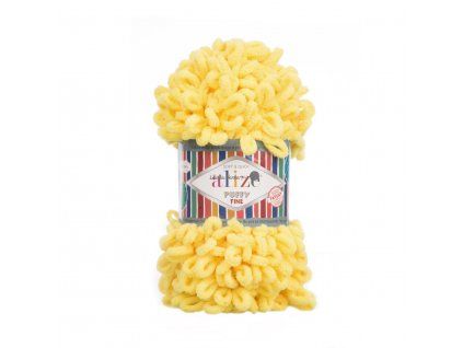 Příze Puffy FINE 113 žlutá - DOPRODEJ