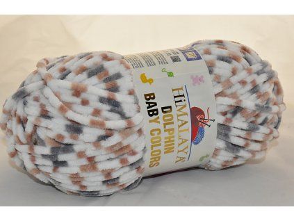 Příze Dolphin baby colors 80416 hnědo-šedá