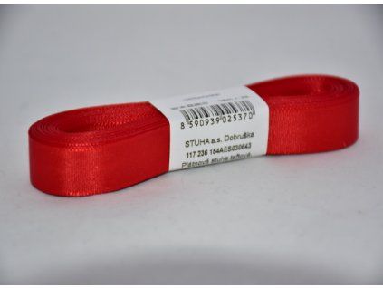 Stuha taftová 15mm 643 červená