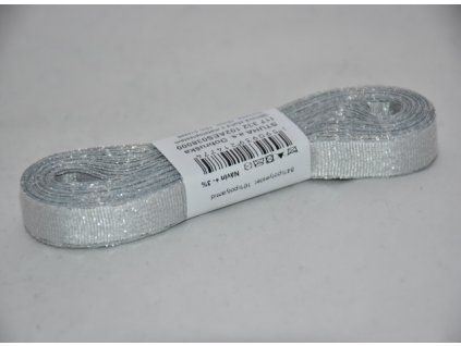 Stuha adjustační - torsade 10mm stříbrná