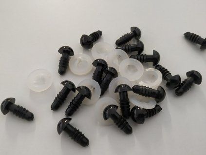 Bezpečnostní oči 12mm černé
