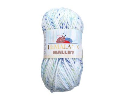 Příze Halley - 78017 bílá s modrou