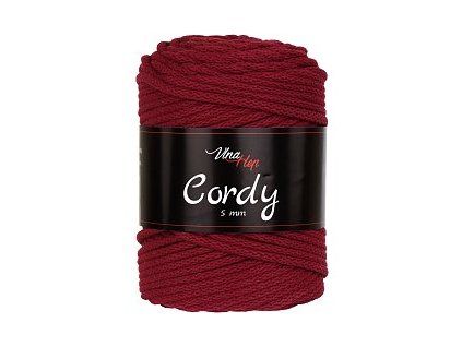 Cordy šňůry 5mm - 8024 vínová