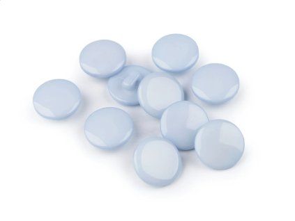Knoflík plastový spodní přišívání 12,5mm - světle modrý