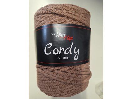 Cordy šňůry 5mm - 8224 hnědá š. 631