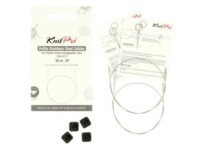 knitpro petite transparent ss fixed lanka na ihlice 60cm