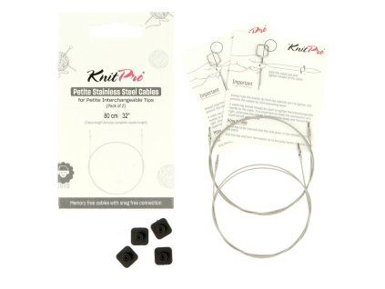 knitpro petite transparent ss fixed lanka na ihlice 80cm