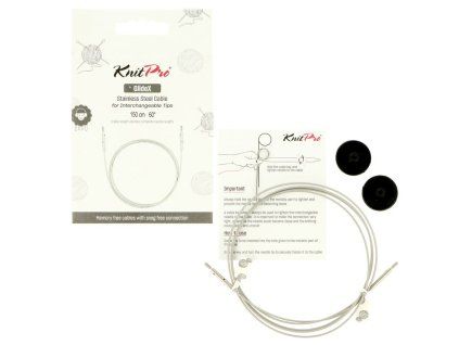 knitpro glidex ocelove lanko na ihlice 150cm
