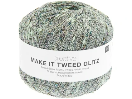příplet tweed glitz minz