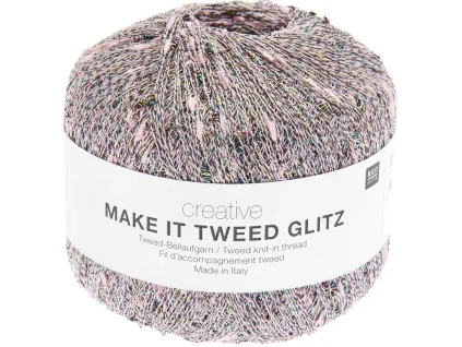 příplet tweed glitz pink