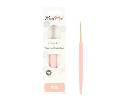 knitpro vybe rose gold hlinikovy hacik 2 75mm