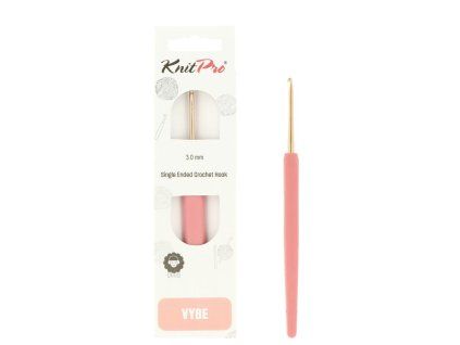 knitpro vybe rose gold hlinikovy hacik 3mm