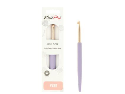 knitpro vybe rose gold hlinikovy hacik 6 5mm
