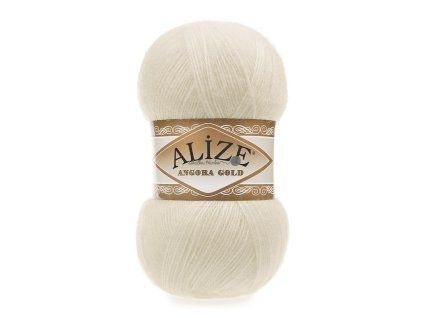 Příze Alize Angora gold 01 smetanová, POSLEDNÍ KUS JINÁ ŠARŽE