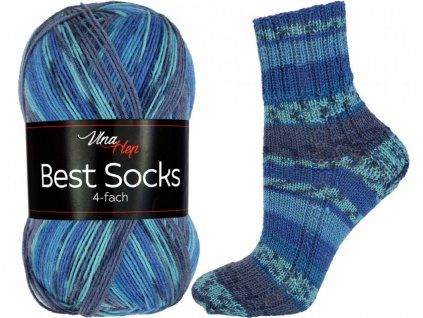 Příze Best socks 7312 tmavší modrá