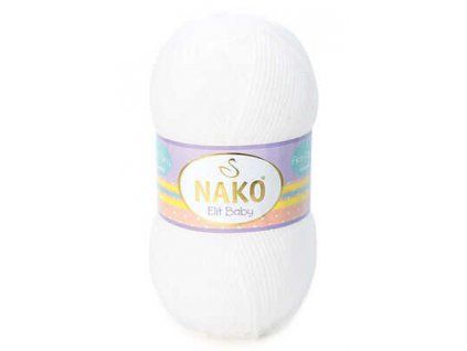 nako elit baby 208 beyaz bebe orgu iplikleri nako kalinlikweight 3 incelight 16493 37 B