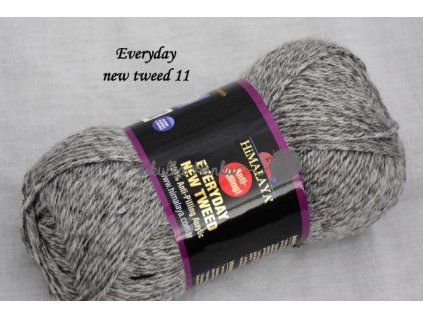 Příze Everyday new tweed 11 šedá melange