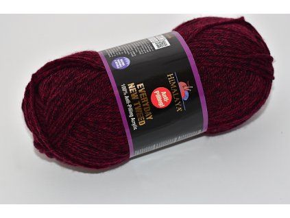 Příze Everyday new tweed 17 vínová