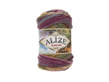 Příze Burkum batik 4341 tm. růžovo-zelená
