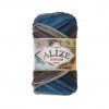 Příze Burkum batik 4200 tyrkysovo-černo-bílá
