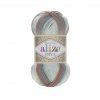 Příze Diva batik 5550 mint-hnědá