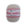 Příze Maxi metalic natural 021 - bílá se zlatým lurexem