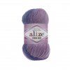 Příze Cotton gold batik 4531 vínovo-modrá
